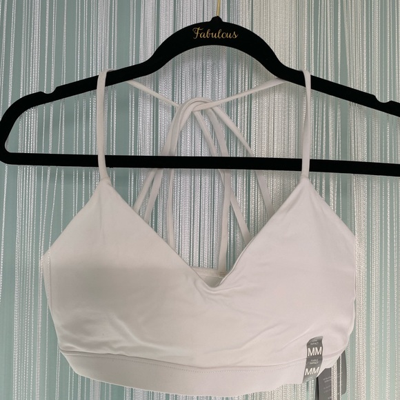 Forever 21 White Multi Strap Sports Bra NWT Size M - Picture 4 of 17
